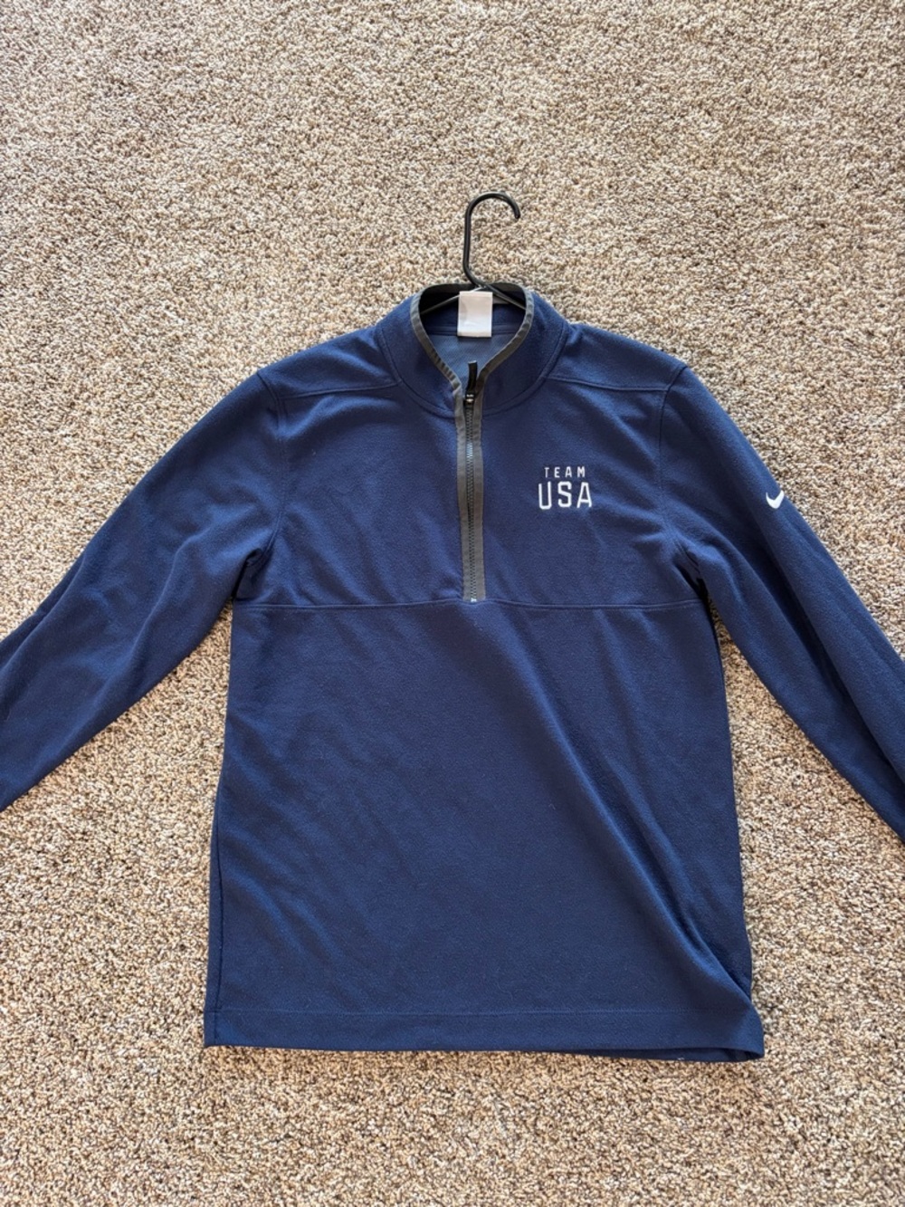 Nike Navy and Gray Quarter-Zip Pullover